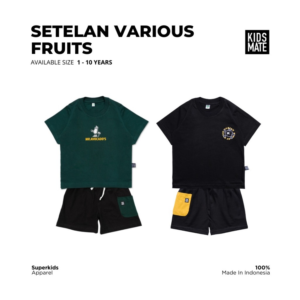 Setelan Various Fruit New Design By Kidsmate