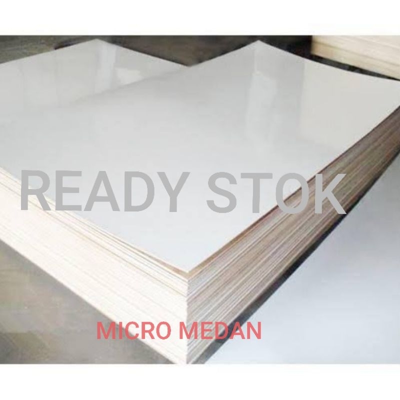 Triplek Putih Melamin Ukuran 51x34cm Ketebalan 3mm Request