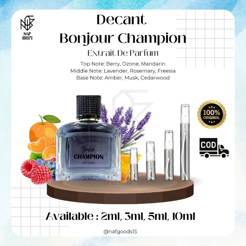 Decant Parfume Bonjour Champion