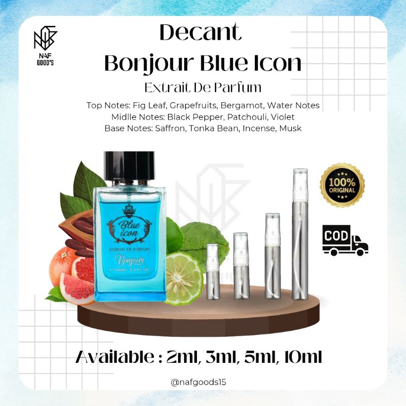 Decant Parfume Bonjour Blue Icon