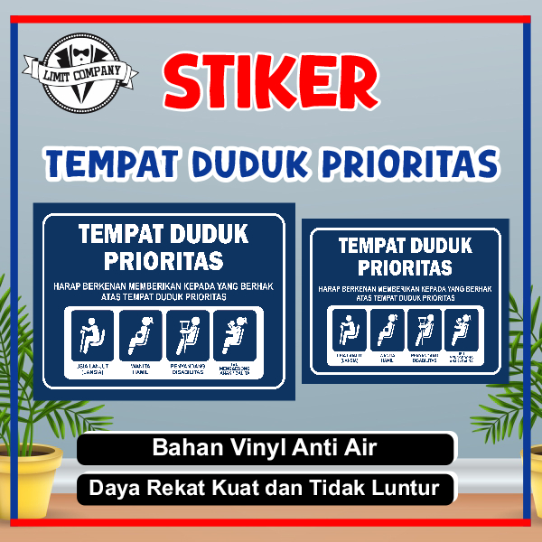 

Stiker Tempat Duduk Prioritas / Sticker Kursi Prioritas / Stiker Prioritas