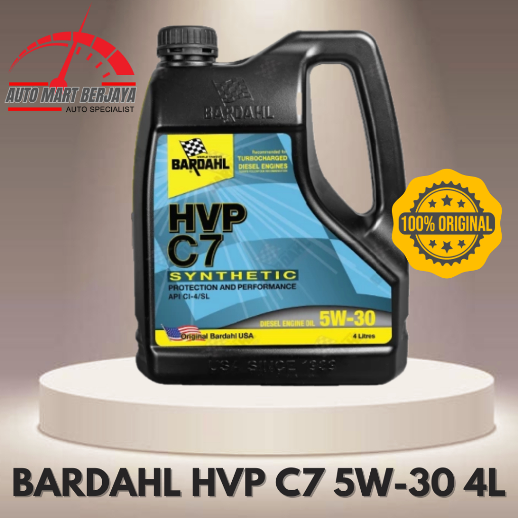 Bardahl Oli Mobil HVP C7 5W30 4L ORIGINAL