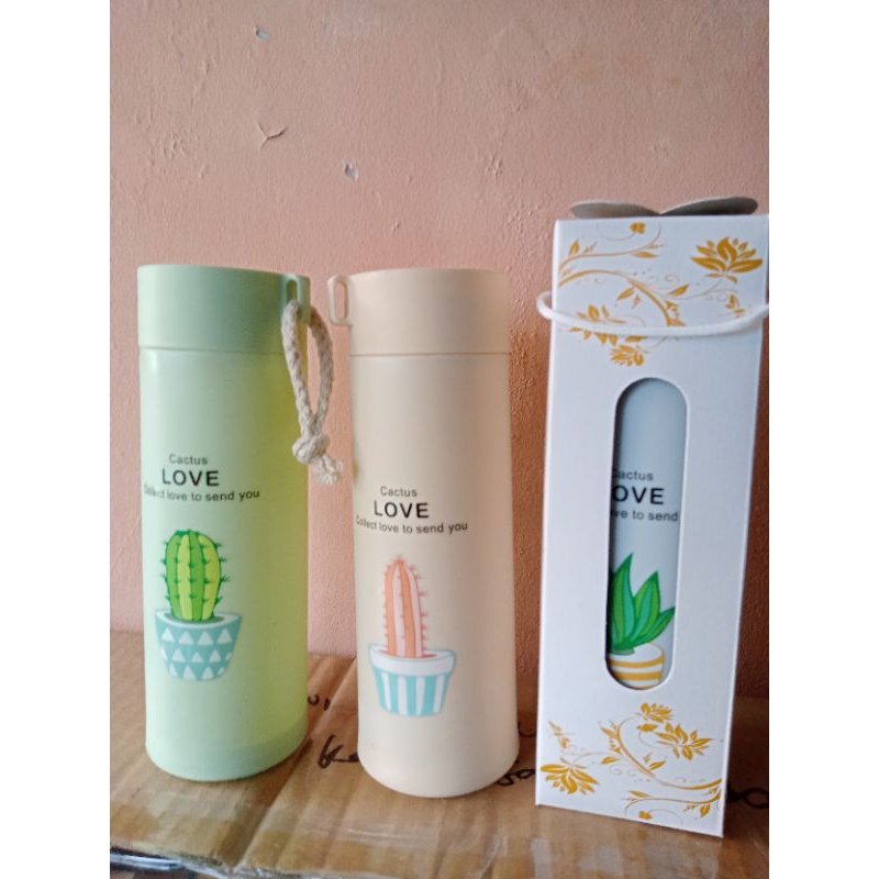 Paper Box /Box botol Tumbler Ukuran 420ml Free Tali Tentengan