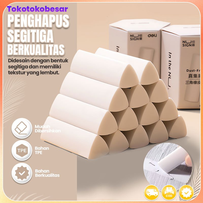 

Penghapus segitiga untuk siswa sekolah dasar untuk menghapus kata-kata menjadi garis dan menghapus menjadi potongan-potongan bersih tanpa meninggalkan bekas Penghapus 2B Less Crumbs Penghapus Seni Sketsa Anak-anak