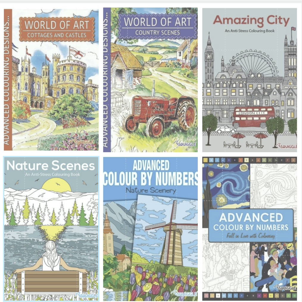 [Squiggle] UK Self Healing /Anti Stress Adult Colouring Book (Buku Mewarnai Dewasa)