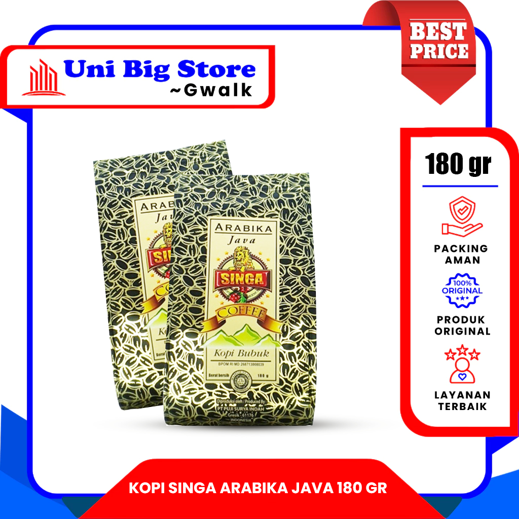 

KOPI BUBUK CAP SINGA ARABIKA JAVA - 180 gr