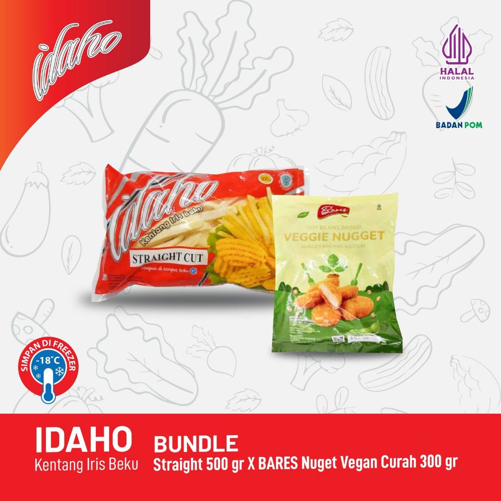 

[BUNDLE] IDAHO Straight 500 Gr x BARES Nuget Vegan Curan 300 Gr