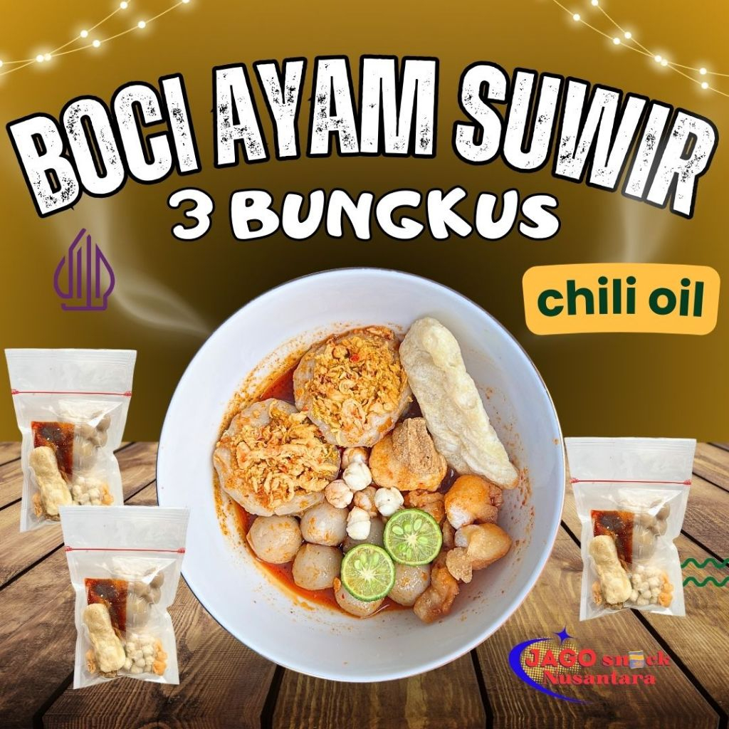 

3 Bungkus Baso Aci Ayam Suwir Pedas Chili Oil Ekonomis Hemat Banget Food Instan
