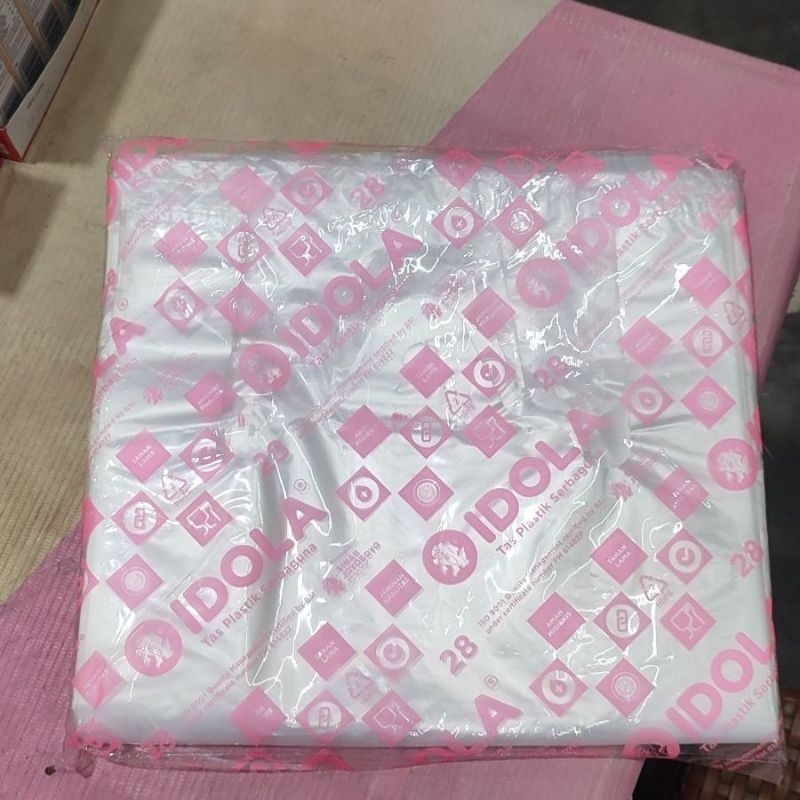 Tas Plastik Serbaguna Merk Idola - Kantong Plastik Transparan Ukuran 28