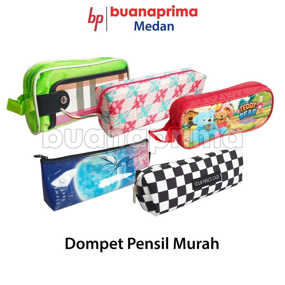 

DOMPET PENSIL MURAH Resleting Motif Fancy Karakter Kotak Tempat Pencil Kain