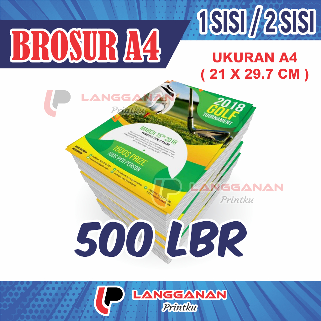 

[ 1 RIM ] CETAK BROSUR A4 AP 120 GSM CETAK FLYER ARTPAPER 120 GSM PROSES CEPAT FULL COLOR