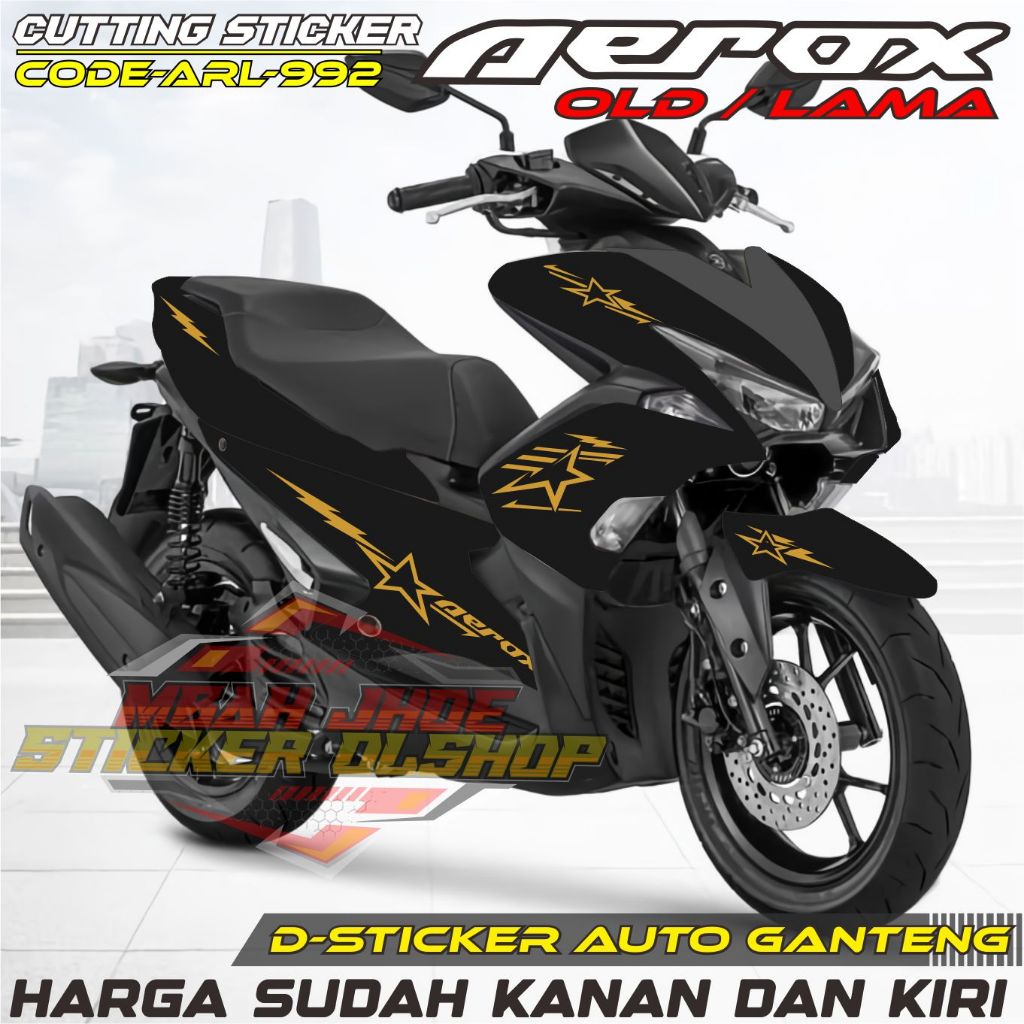 Stiker cutting  Motor AEROX OLD / AEROX LAMA 155 Striping Variasi Cutting Sticker Simpel Elegan