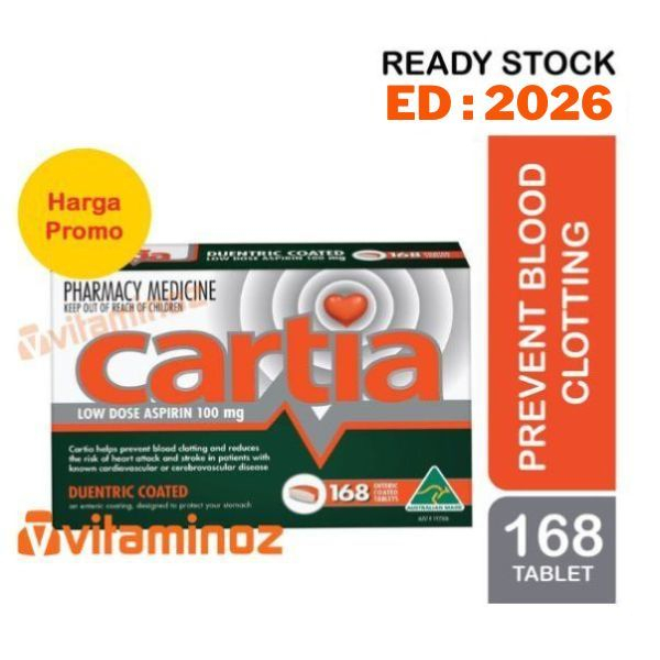 Cartia 100 mg Isi 168 Tablet - Low Aspirin Produk Australia