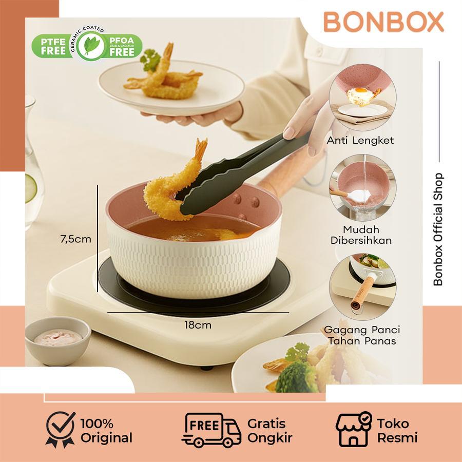 Voucher 30KBonbox Panci Anti Lengket Panci Mpasi 18Cm Mini Saucepan Premium Multifungsi Untuk Kompor