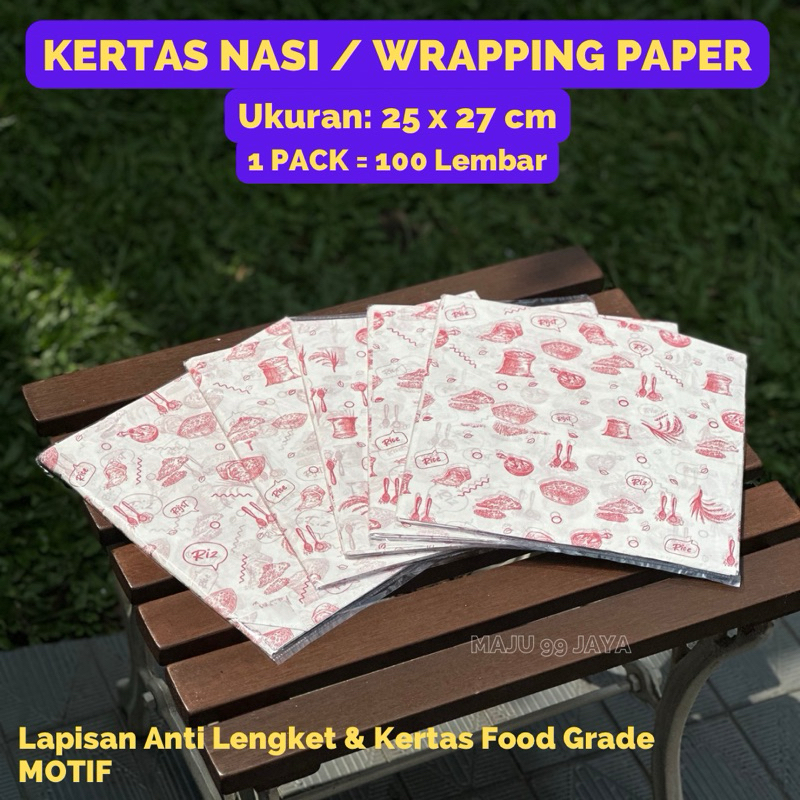 

[WARNA] Kertas Nasi Motif Pembungkus Nasi MCD KFC ukuran 25 x 27 cm | Wrapping Paper Motif Rice Paper Laminasi | Kertas Nasi Motif Warna