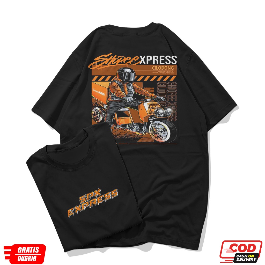Kaos Driver SPX - Baju Kurir Paket Ekspedisi SPX Sopee Xpress Cotton Combed 30s