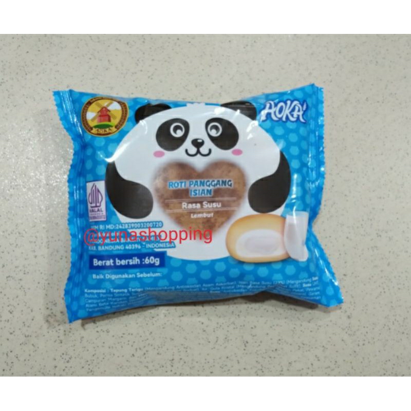 

Aoka panda roti panggang isian susu 60g