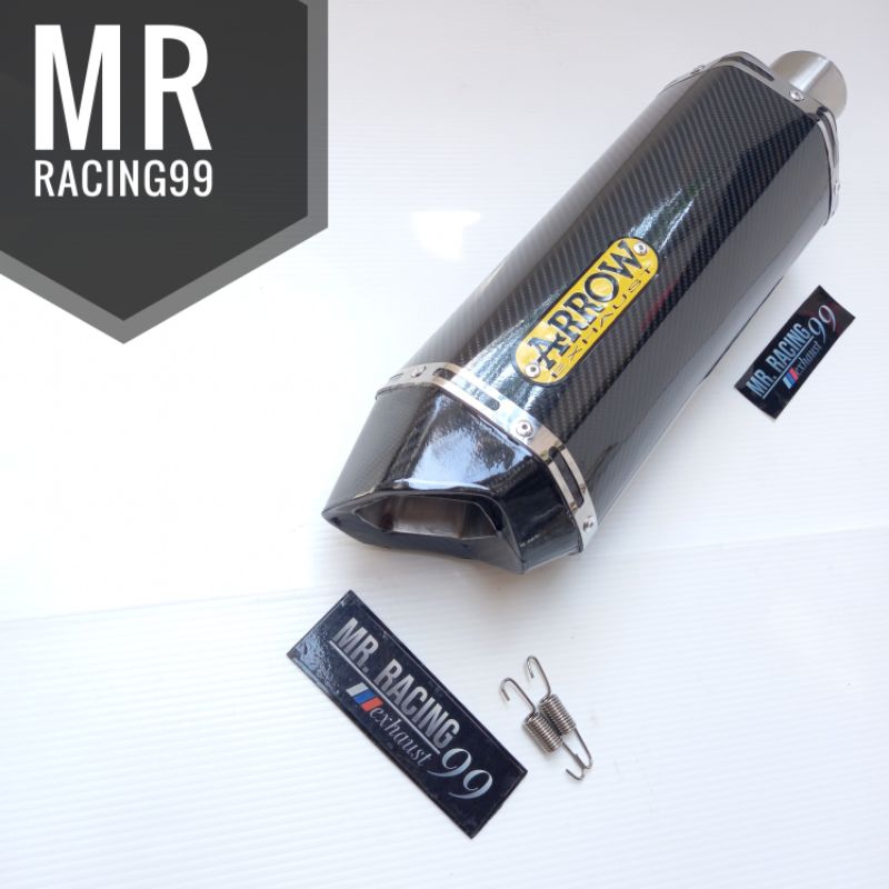 Tabung Knalpot ARROW CARBON dan ARROW STAINLES Silencer Saja inlet 50mm
