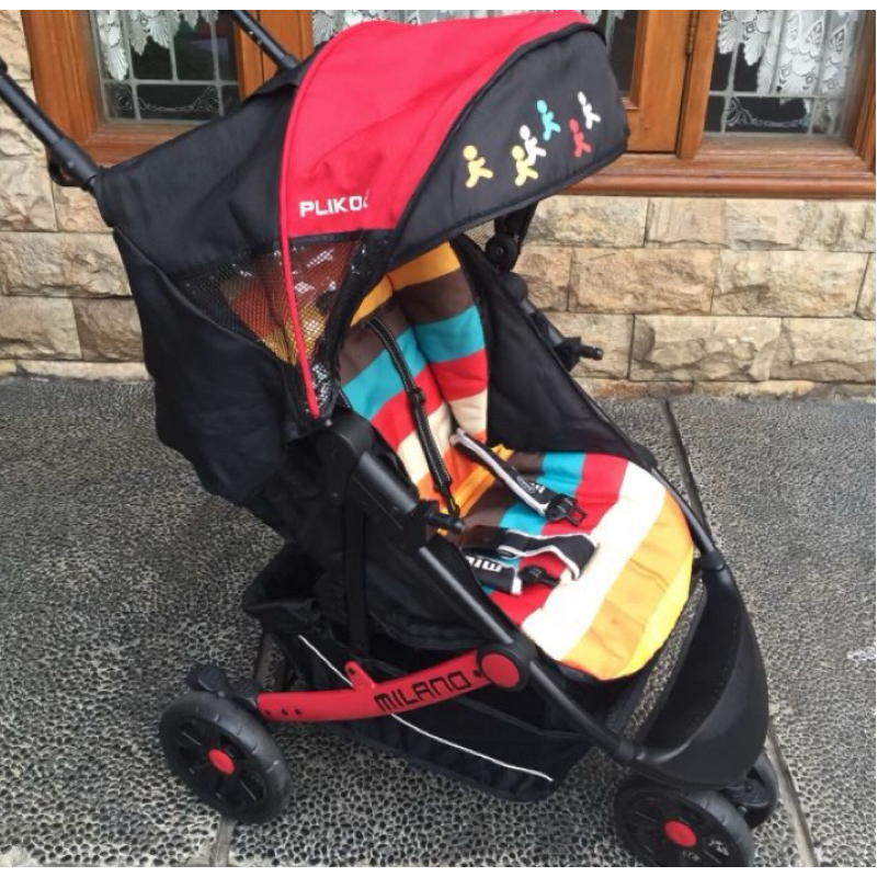 Stroller PLIKO MILANO 568 merah (preloved)
