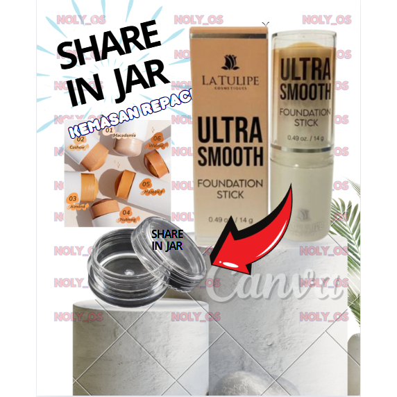 SHARE IN JAR - La Tulipe Ultra Smooth Foundation Stick 1 2 3 4 5 6