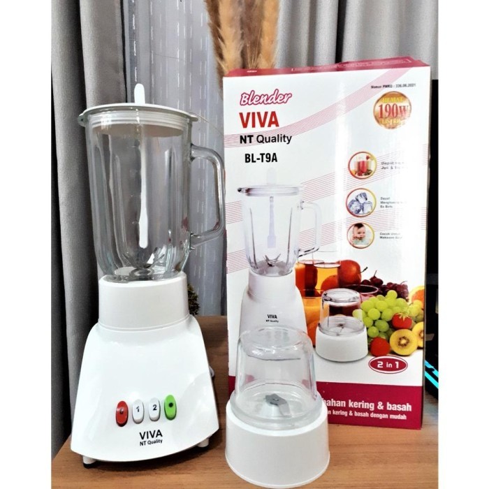 BLENDER VIVA KACA / BLENDER NATIONAL VIVA 2 IN 1 GELAS KACA / BLENDER NATIONAL VIVA