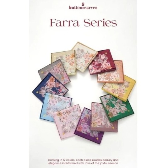 BUTTONSCARVES BS SALE FARRA VOILE SQUARE XL SYAR'I NEW WITH BOX FARRA HIJAB SEGI EMPAT BUTTONSCARVES