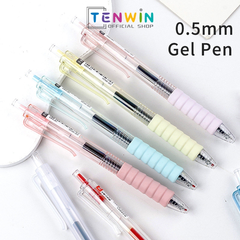 

Pulpen Gel Pen Hitam Merah 2 Warna 0.5mm - Tenwin
