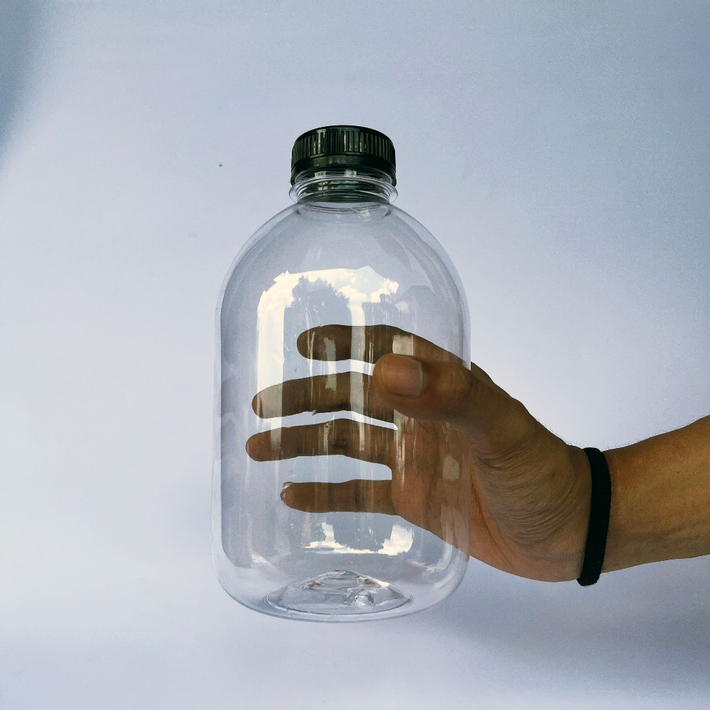(Isi 6pcs) Botol Chuby / Botol Kale Gendut / Botol SKLB 1 Liter 48 gram / Botol Plastik / Botol Kopi
