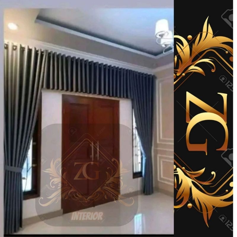 Gorden jendela aesthetic 1set ruang tamu