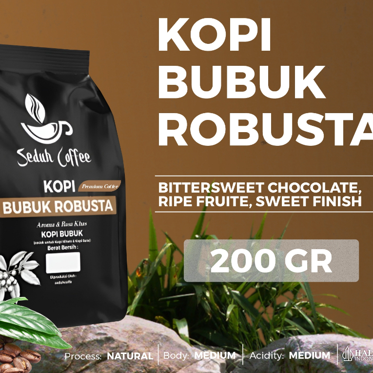 

Bubuk Kopi Bubuk Robusta 200gr