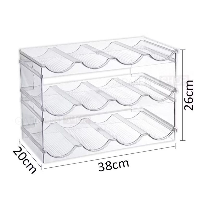 Rak penyimpanan botol minuman transparan / rak botol