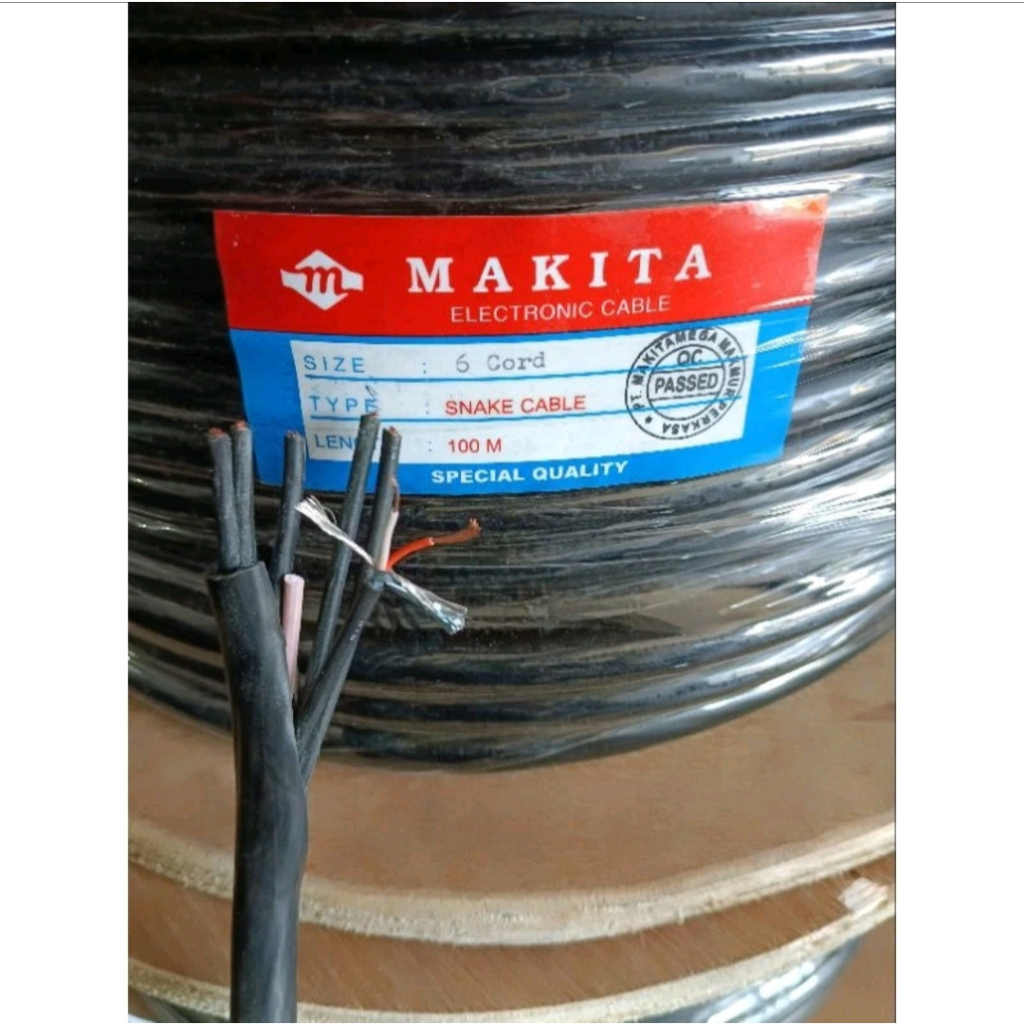 Kabel snake Makita isi 6 ch meteran / kabel snex speaker isi 6 channel 1 meter