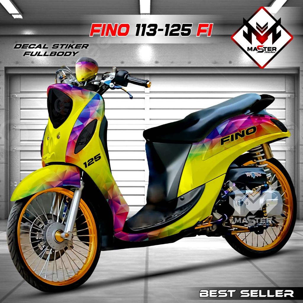 Decal FINO Karbu 113 Full body Stiker Full body Motor Yamaha Fino FI 125 - Premium Grande