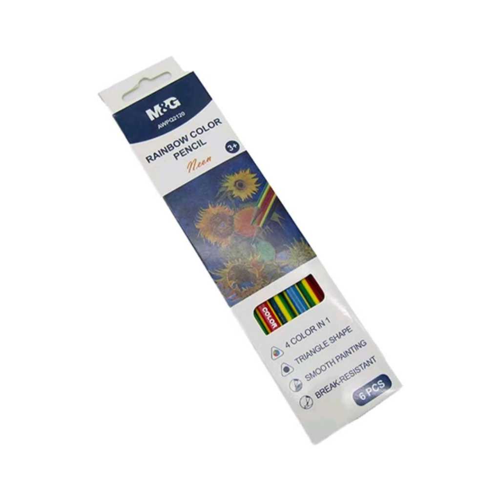 

M&G RAINBOW COLOR PENCIL 6PCS PASTEL|| RAINBOW