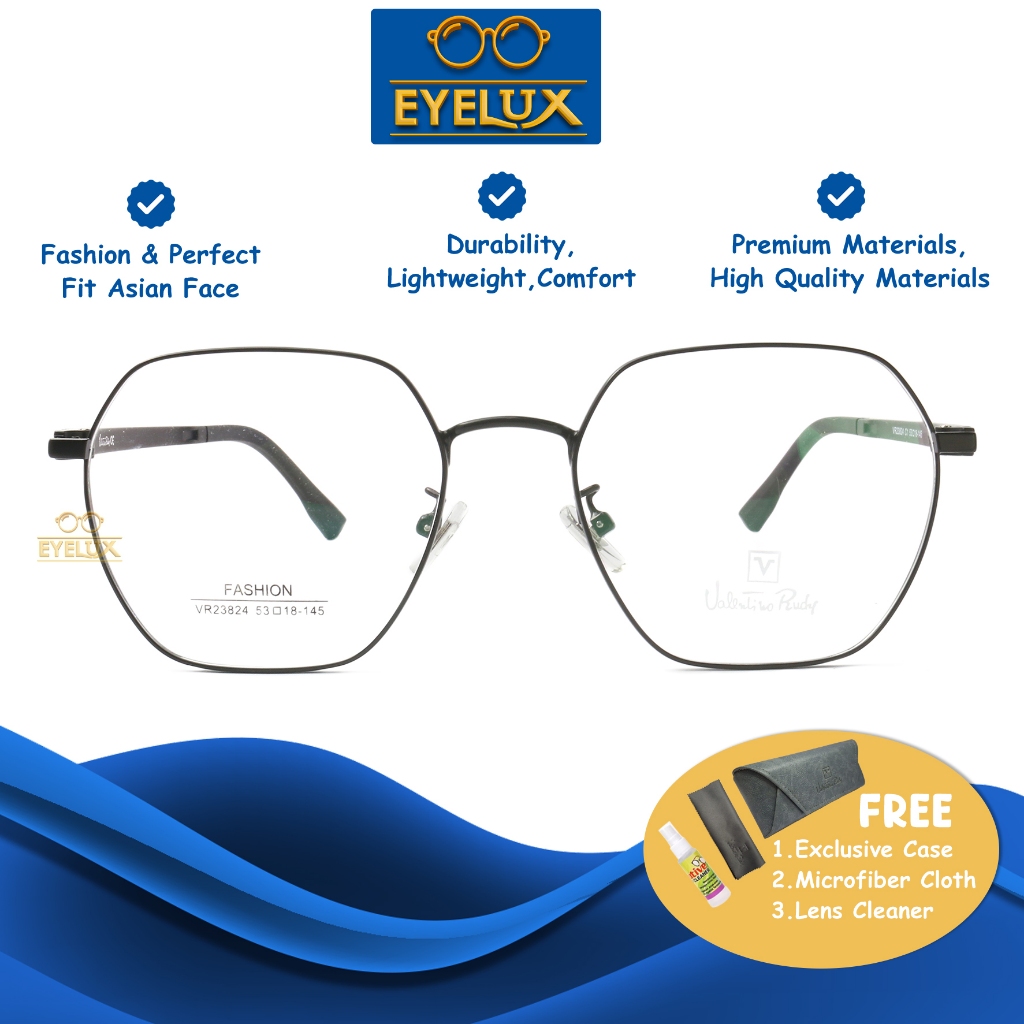 Valentino Rudy Eyewear / VAL VR-23824 / 53-18-145 / Frame Kacamata Valentino Rudy ORIGINAL