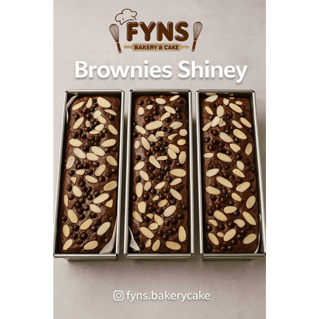 

Brownies Shiny Crust/ Brownies Premium/Brownies Panggang Almond/Brownies Coklat Panggang Home Made