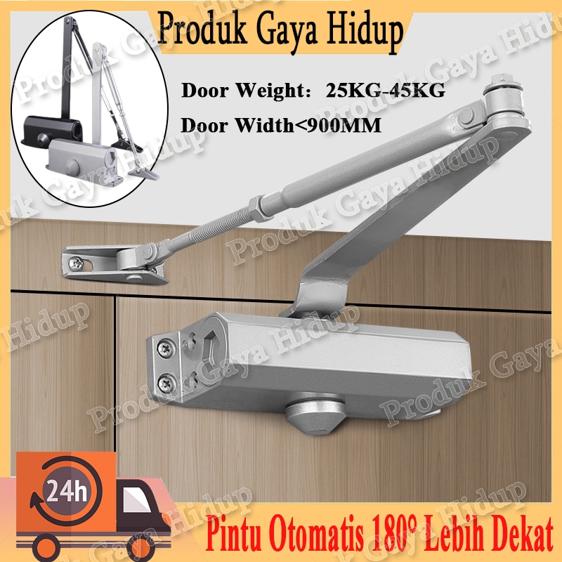 Door Closer - 180° Automatic Door Closer Automatic Door Closer Automatic Small Light Fire Door Buffe