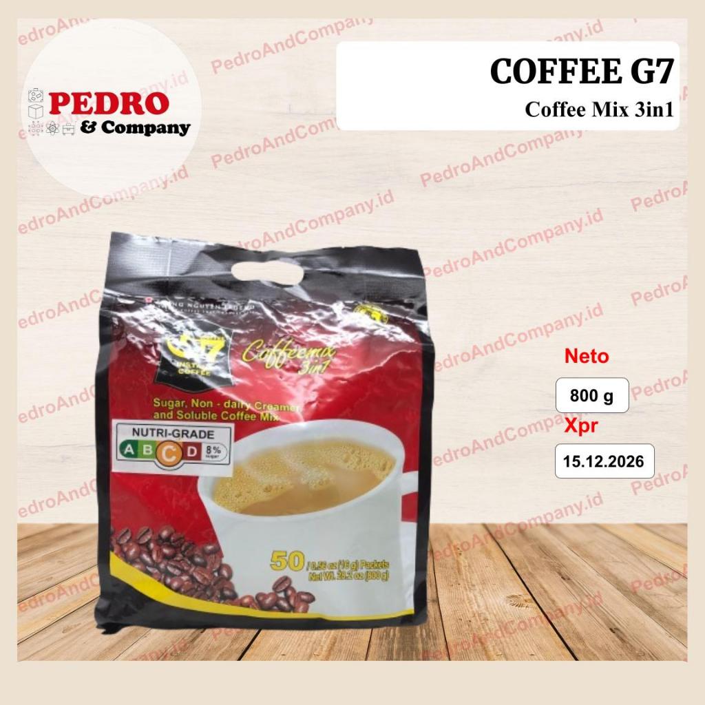 

G7 Instant coffee mix 3in1 800 gram (50 packet) kopi instan Vietnam