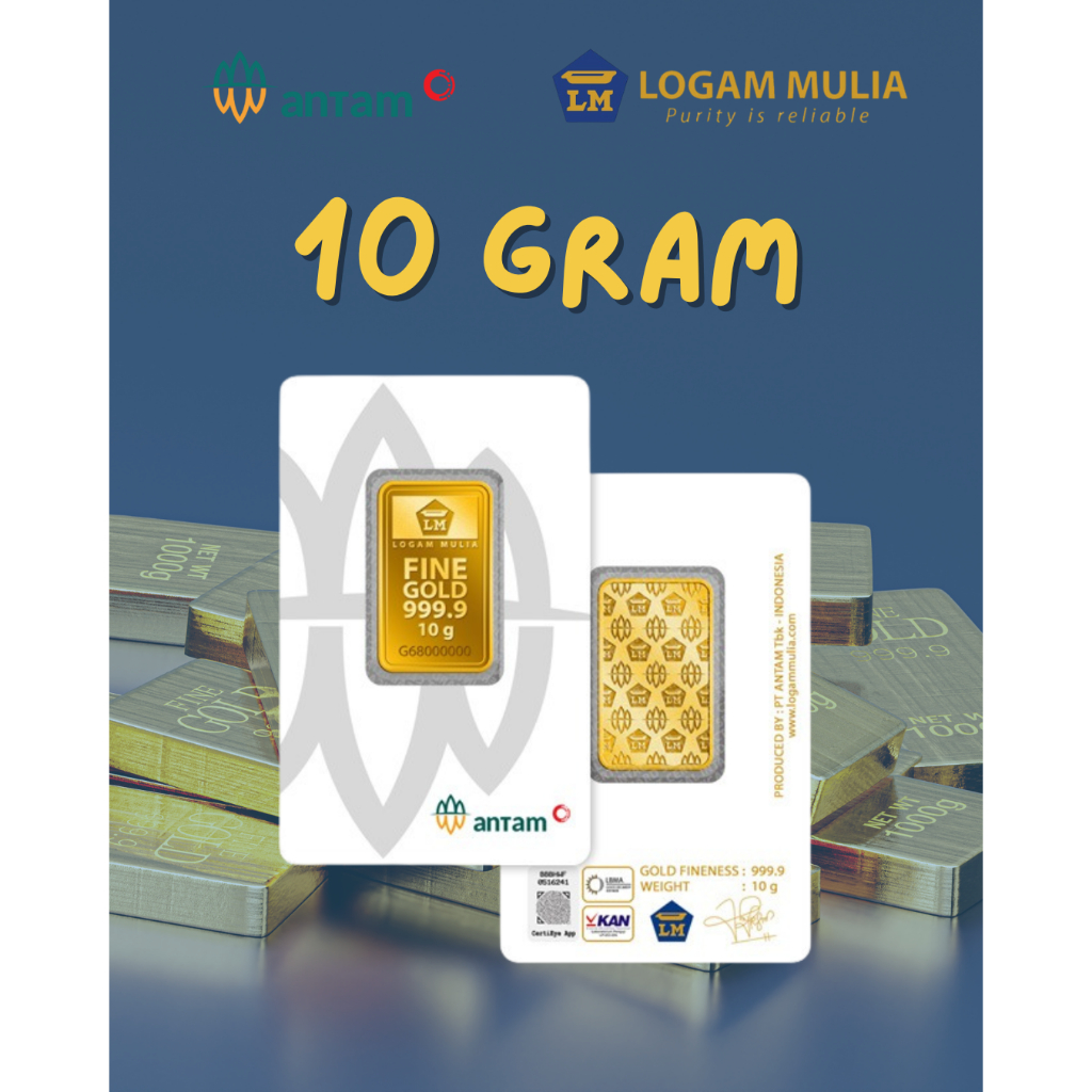Emas ANTAM Logam Mulia Certicard Tahun 2021-24 - 10 Gram