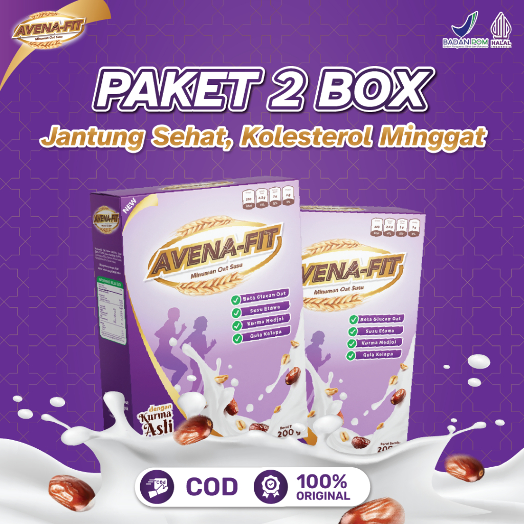 

Avenafit Paket 2 Box - Susu Sereal Sehat Atasi Kolesterol Jahat dan Menjaga Kesehatan Jantung dengan Optimal