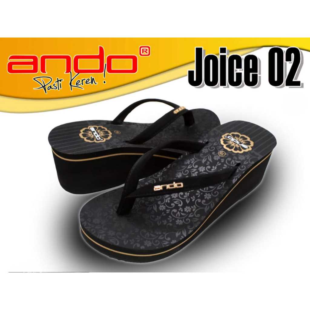 Ando Joice 02 Sandal Wedges Wanita Sendal Cewek Wedges Perempuan Colette  Ando Original