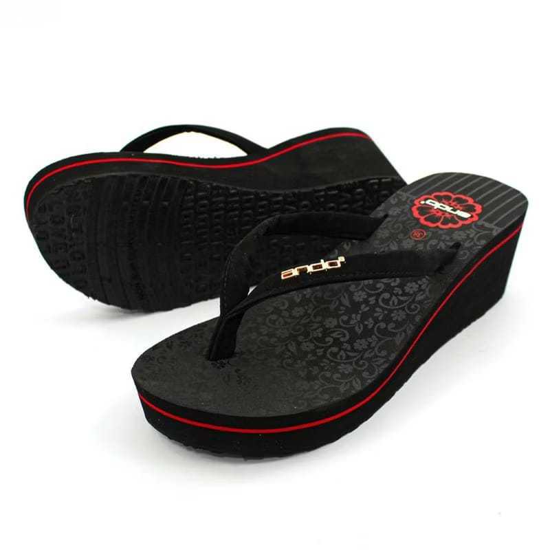 ANDO JOICE 02 Sandal Wedges Wanita Sendal Cewek Wedges Perempuan Ando Original