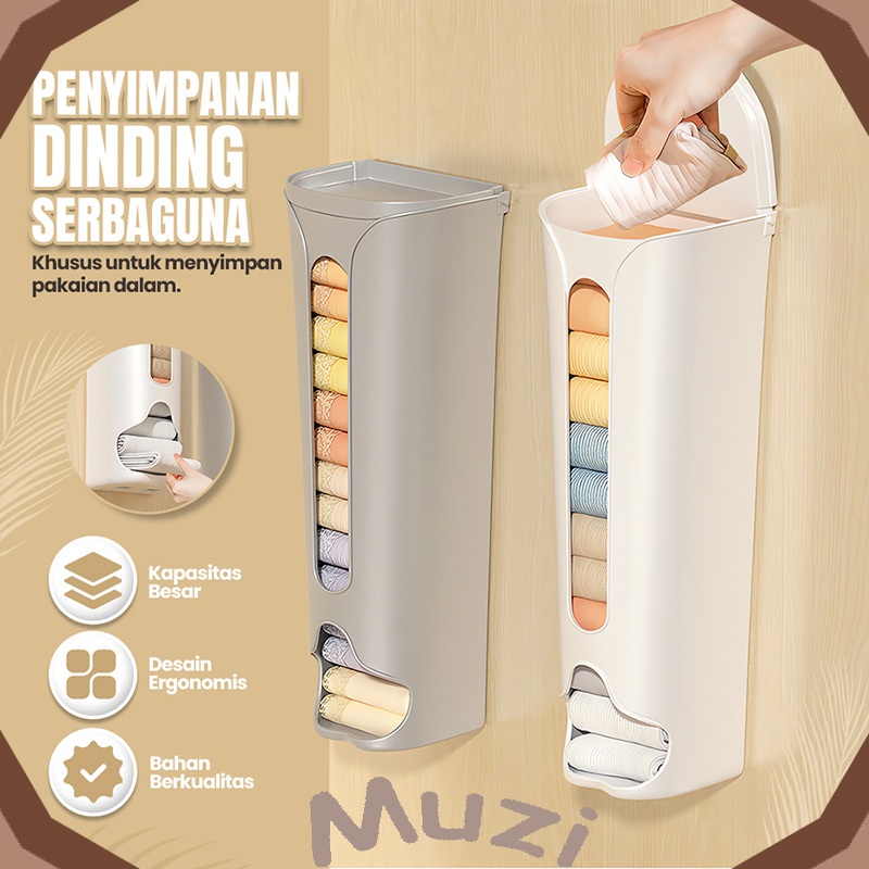 Tempat Penyimpanan Celana Dalam Tempel Dinding Rak Organizer Kaos Kaki Dispenser Kantong Plastik Mul