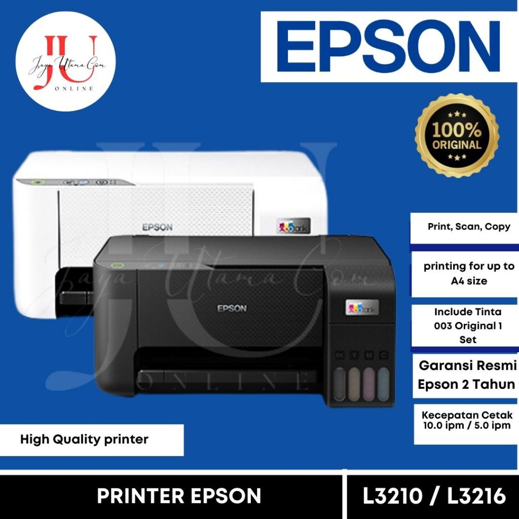 Printer Epson L3210 / L3211 / L3216 Print Scan Copy Original Epson Printer Multifungsi Original