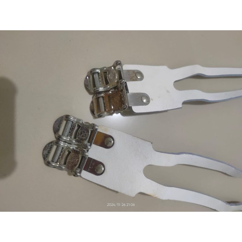 strap leather double gate buat pedal toeclip