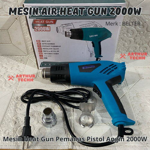 BELTER YK2001 Mesin Air Heat Gun 2000W | Mesin Hot Gun Pemanas Pistol Angin 2000W