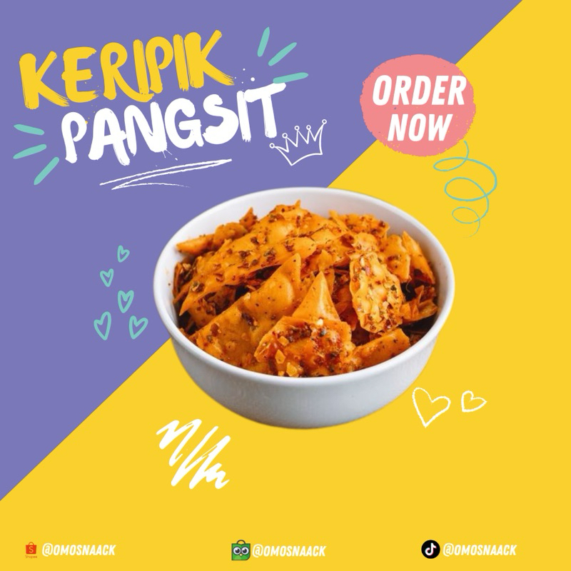 

(TERMURAH) Omo Keripik Pangsit/Cemilan pangsit/pangsit goreng/snack pangsit