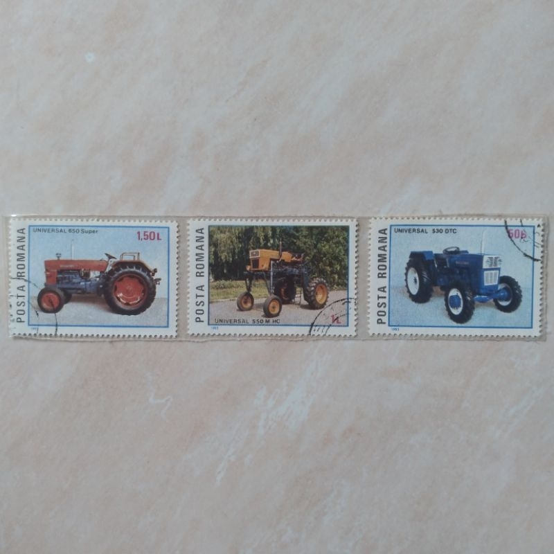 

Perangko Prangko Jadul 3 Pcs Rumania Romania Posta Romana 1985 Romanian Tractors - YN2222