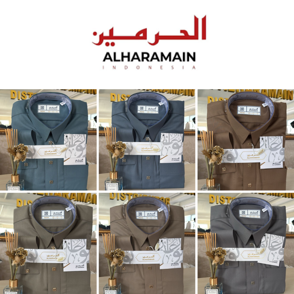AL Haramain Jubah Remaja & Dewasa Premium Series Semi Wol (07) Kerah Kemeja / Manset / Gamis Pria | 