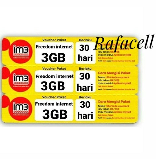 VOUCHER INDOSAT FREEDOM INTERNET 3GB 30HARI